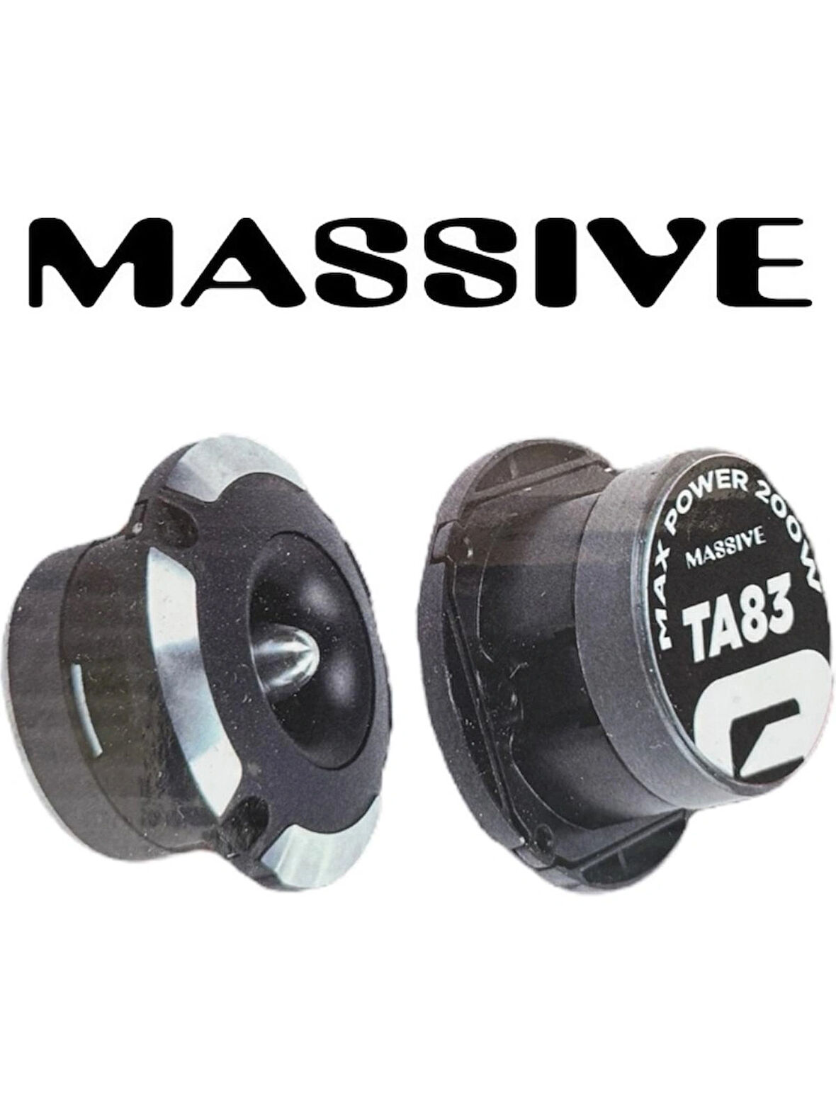 MASSİVE MS-TA83-ÇİFTİ 400W MAX-ÇİFTİ 200W RMS -KALİTELİ PROFESYONEL 10 CM SPL DOME TWETTER