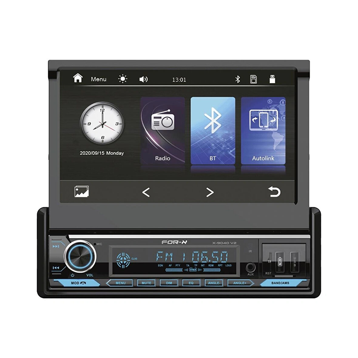 For-X X-9040v3-7''HD EKRAN-BT5.0-USB-FM-MP3-HIZLI ŞARZ-KABLOSUZ CARPLAY-4X60W-KAMERA HEDİYELİ-YENİ SERİ İNDASH TEYP