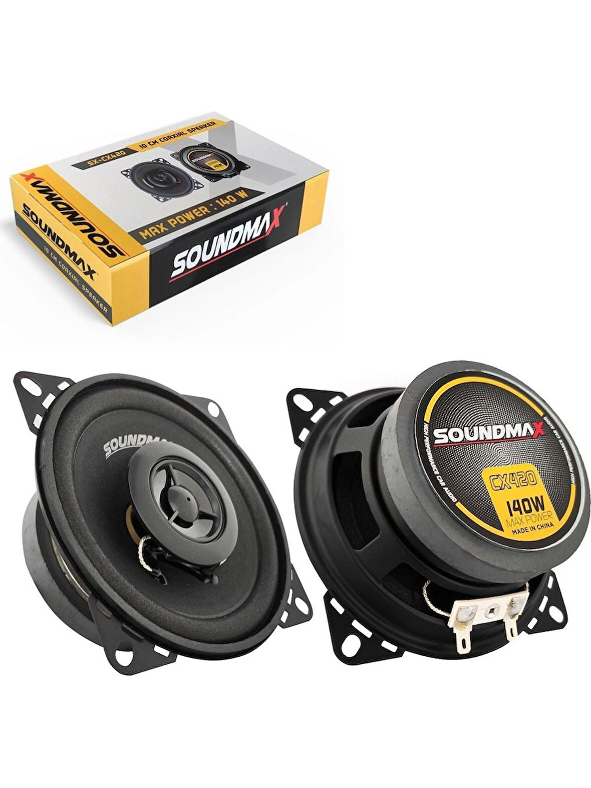 Soundmax Cx-420-140w Max Power-tweeterlı 10 Cm Kapı Hoparlörü-2 Adet