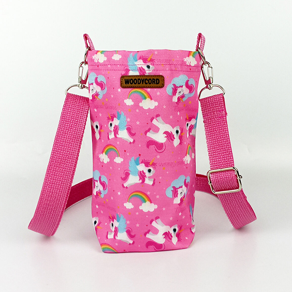 Woodycord 1 Litrelik Unicorn ve Gökkuşağı Desenli Matara ve Termos Kılıfı - Büyülü Dünyayı Yanınızda Taşıyın!