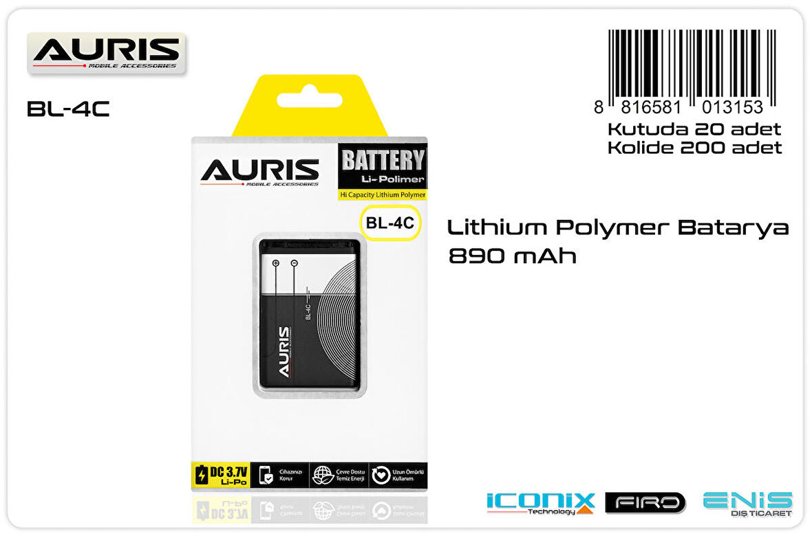 Auris NOKIA BL-4C Batarya