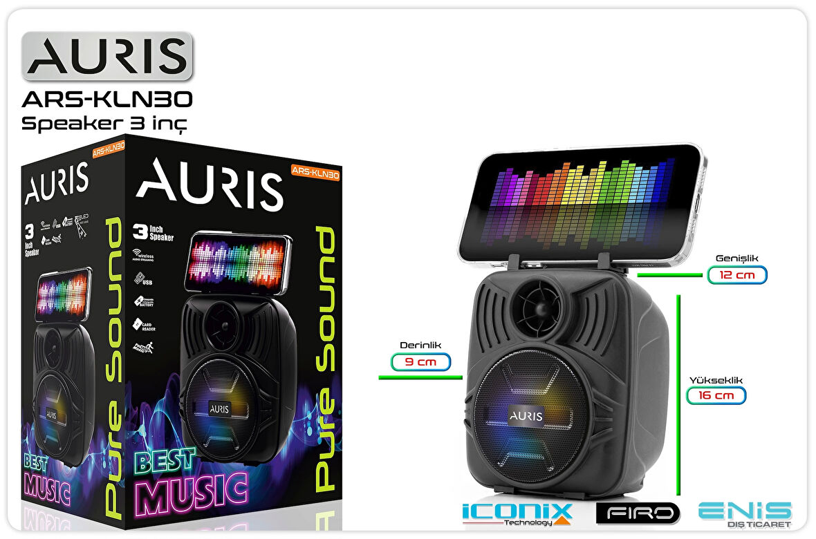 Bluetooth Hoparlör Usb-Sd Auris ARS-KLN30