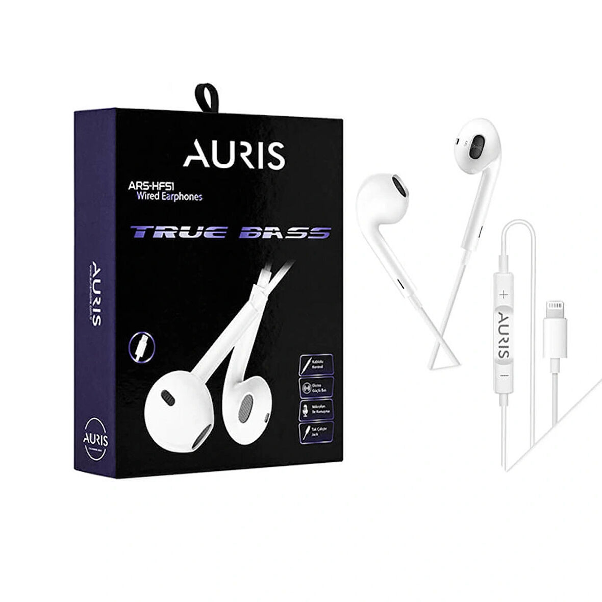 Auris HF51 Lightning Kulak içi Tak Çalıştır Kulaklık