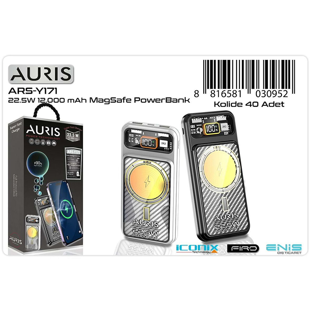 AURIS 22,5WATT 12,000 MAH