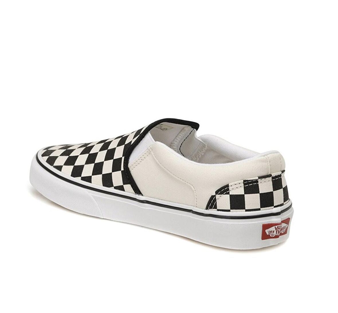 VANS Ayakkabı VN000SEQIPD1 Asher (Checkers) black/natural Textile