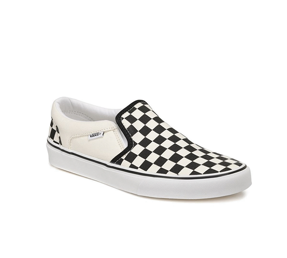 VANS Ayakkabı VN000SEQIPD1 Asher (Checkers) black/natural Textile