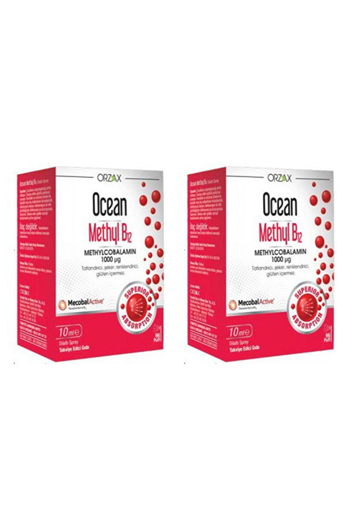 Ocean Methyl Cobalamin B12 Sprey 10 ml 2 Adet