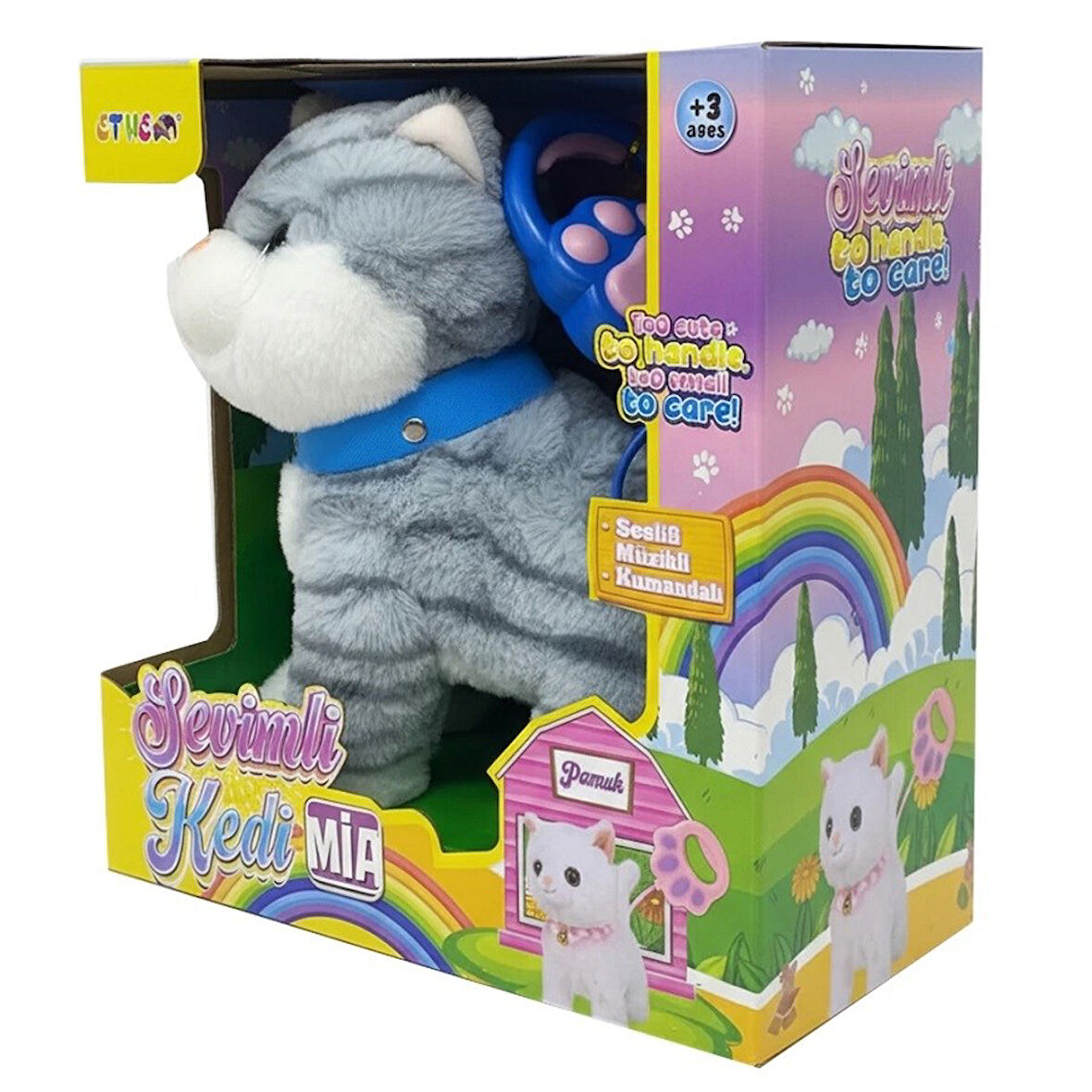 20 cm Kablo Kumandalı Yürüyen Pelüş Kedi 5627