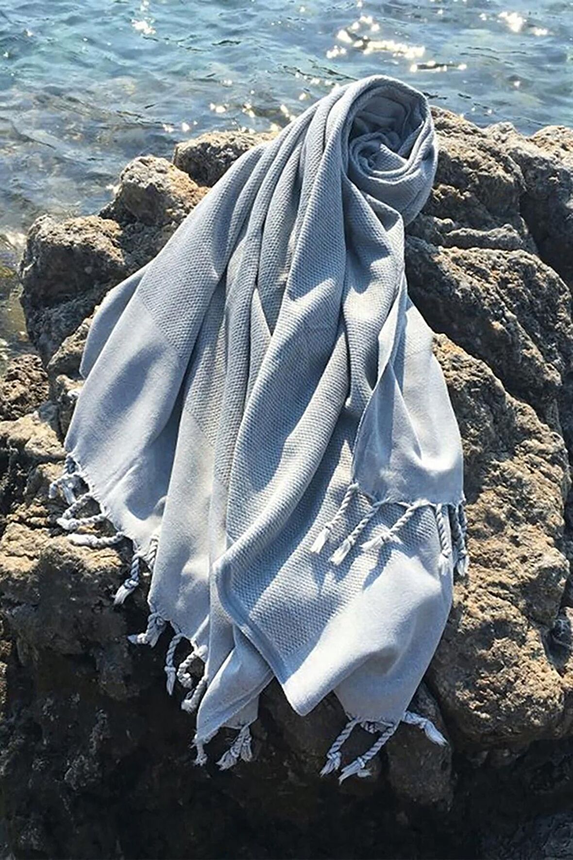 Taşlanmış Peştamal Gri