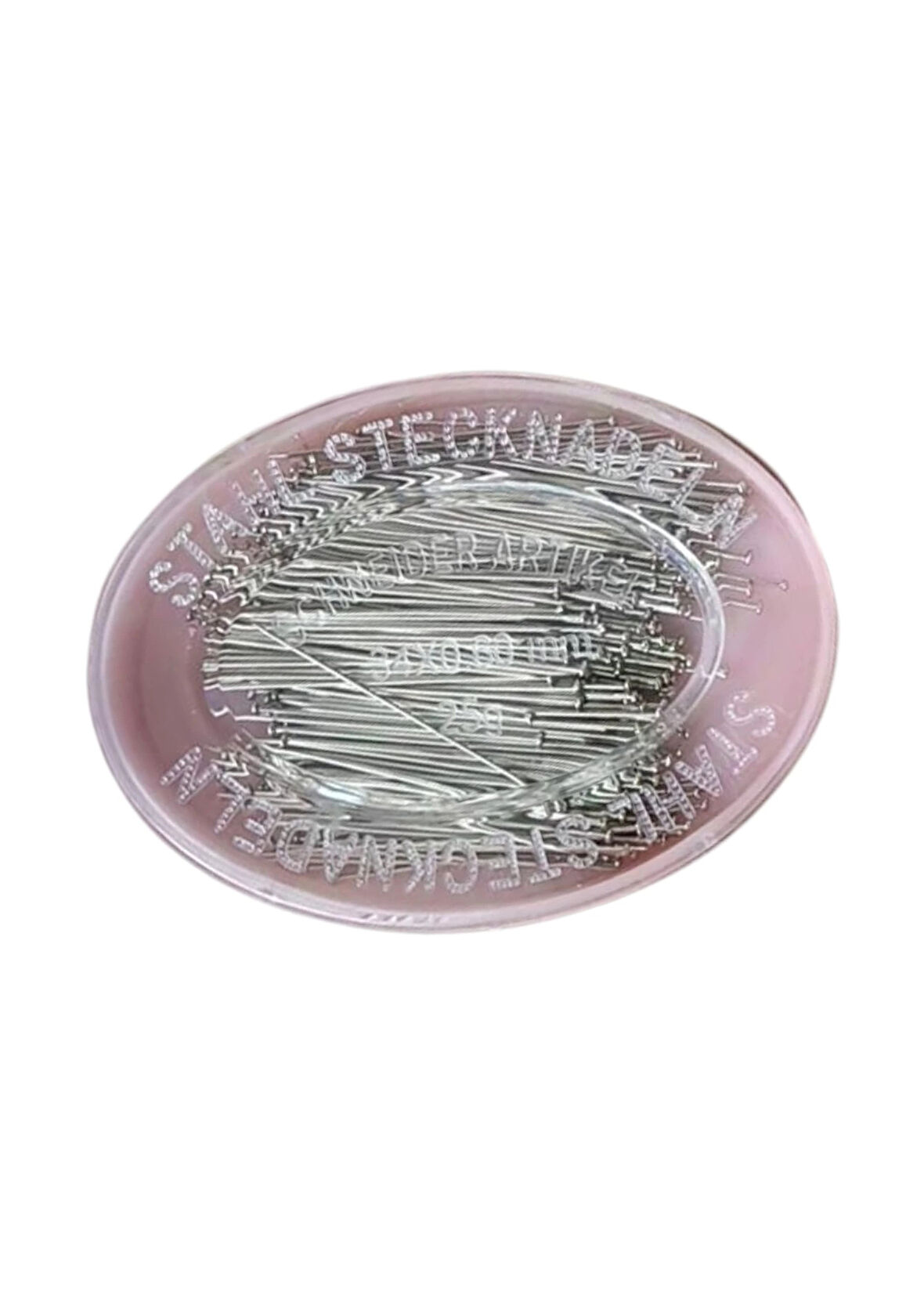 Çelik İğne Pembe Oval Kutuda 25 Gr