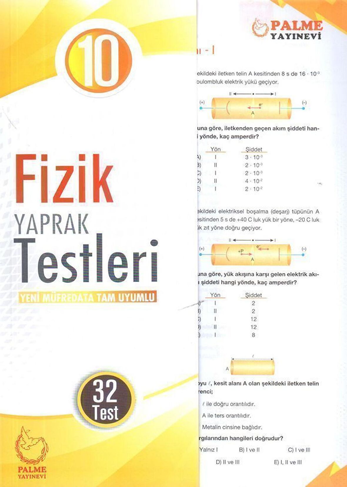 Palme Yayınları 10. Sınıf Fizik Yaprak Testleri