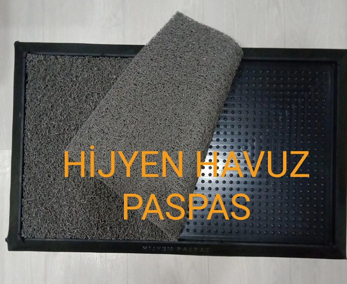 Hijyen Paspas, Dezenfektan Havuzlu Paspas, Kauçuk Paspas, 50*80