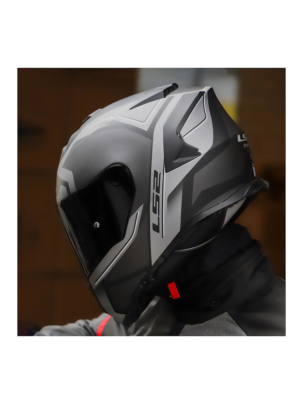 Ls2 Storm 2 Faster Full Face Motosiklet Kaskı Şeffaf + Siyah Vizörlü