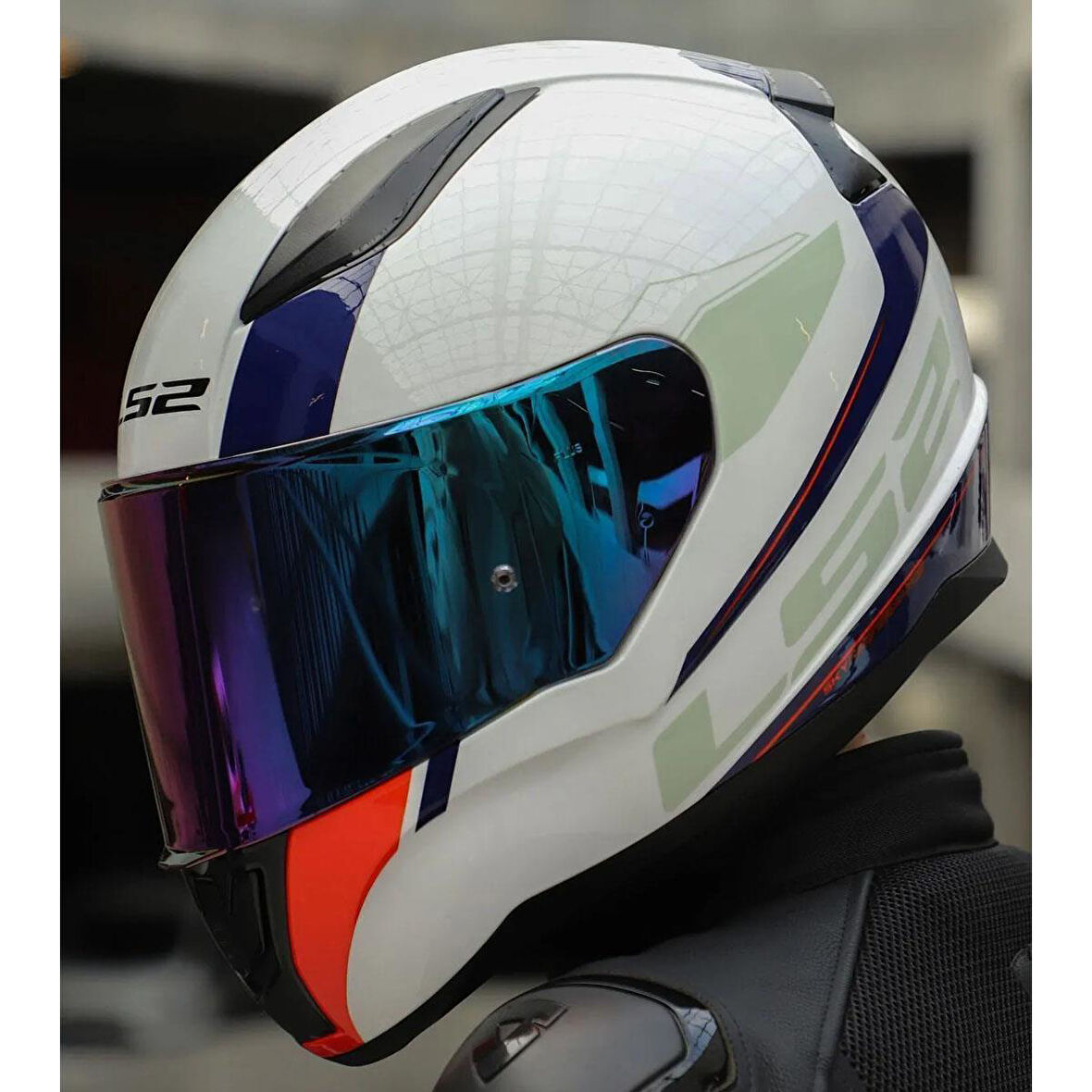 Ls2 Rapid 2 Driveway Full Face Motosiklet Kaskı Gökkuşağı Vizörlü