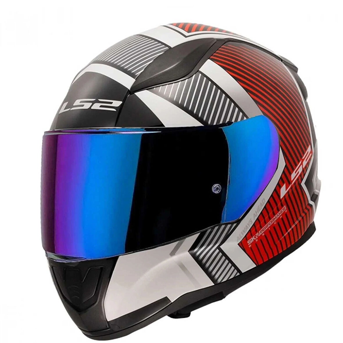 Ls2 Rapid 2 Extra Full Face Motosiklet Kaskı Şeffaf + Gökkuşağı Vizörlü