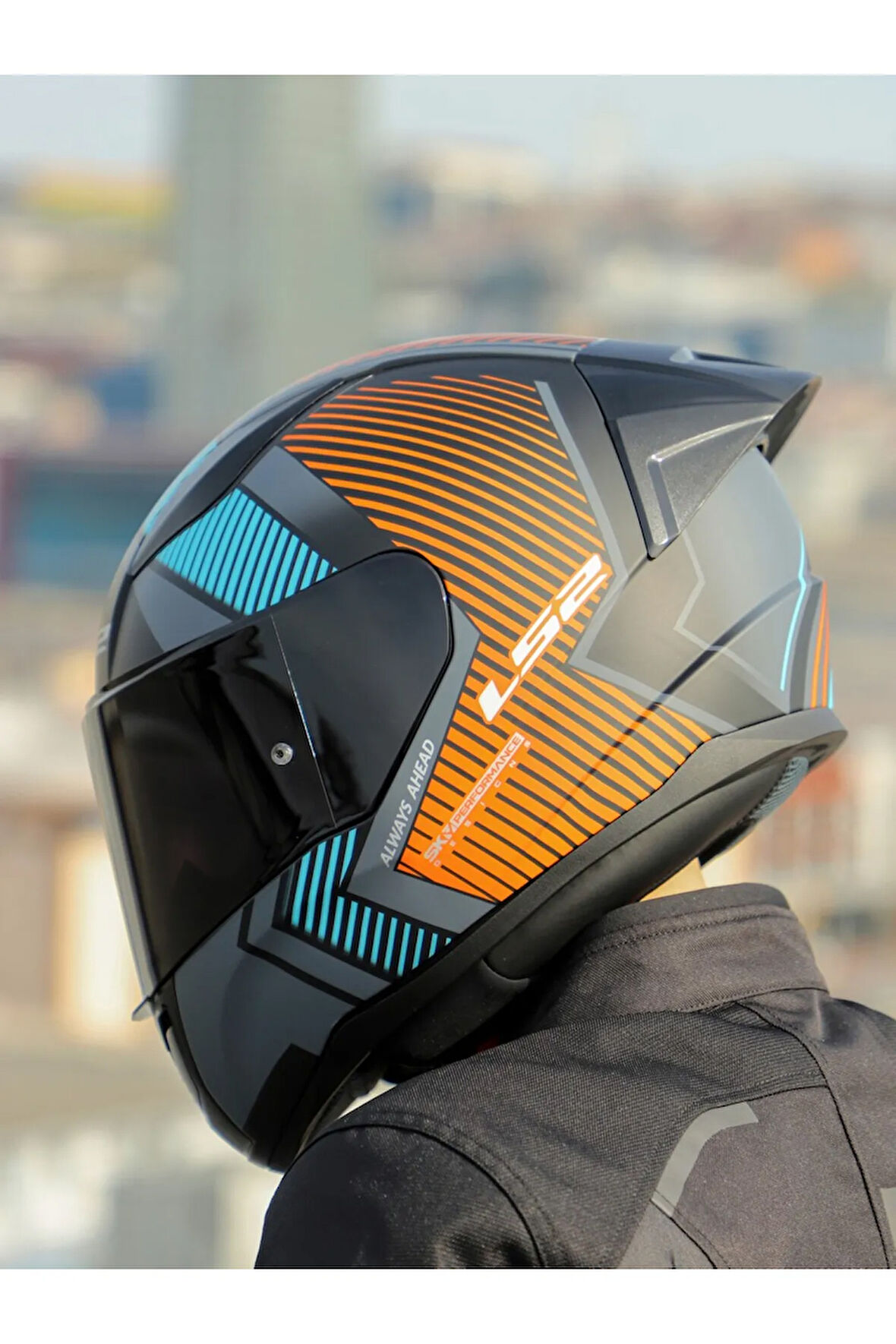 Rapid 2 Extra Race Full Face Motosiklet Kaskı Yarış Spoiler +  Siyah Vizörlü
