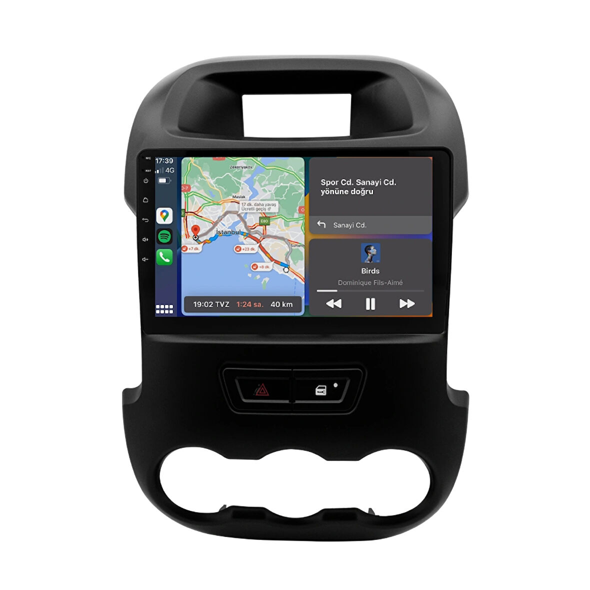 FOR-X FORD RANGER(2012-2015)-9''ANDROİD GERÇEK 2+32 GB / 4 ÇEKİRDEK 1.6Ghz / WIFI 5.0Ghz / BT 5.4-KABLOSUZ CARPLAY-HD GERİ GÖRÜŞ KAMERA HEDİYE