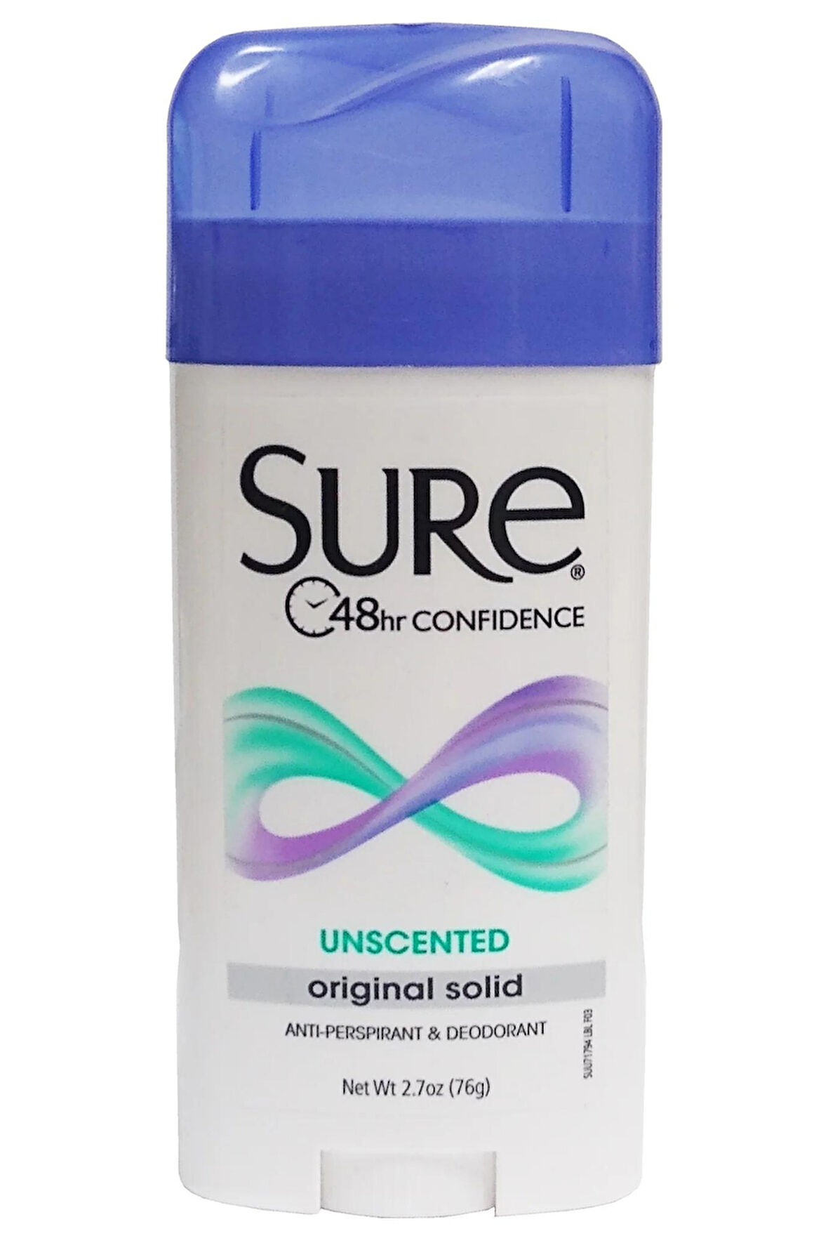Sure Original Solid Unscented, Anti-Perspirant Kokusuz Deodorant  (48hr) 2.70 oz 76gr