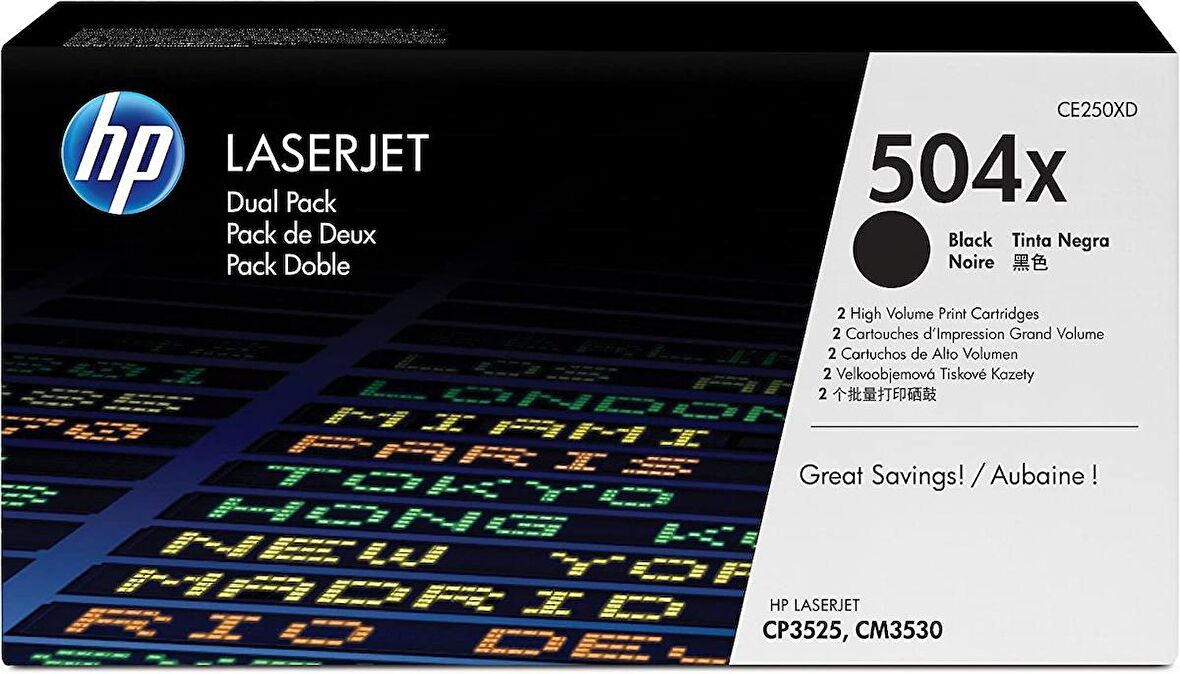 Hp 504X Ce250X Siyah Toner Yüksek Kapasiteli