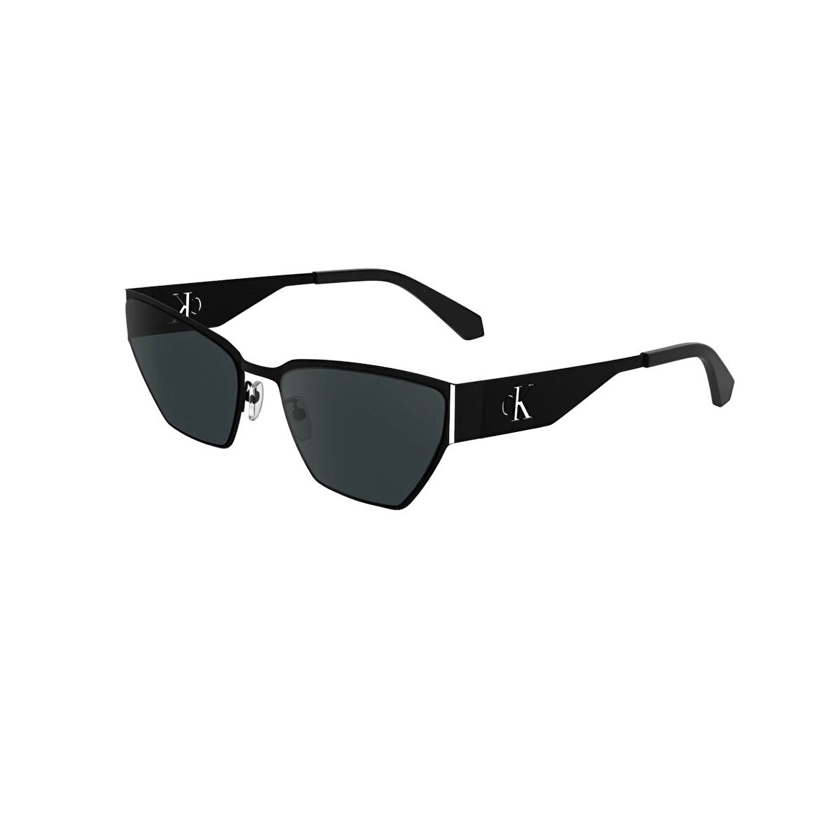 Calvin Klein Jeans CKJ 24207S 001 58 Unisex Geometrik Siyah Metal Güneş Gözlüğü