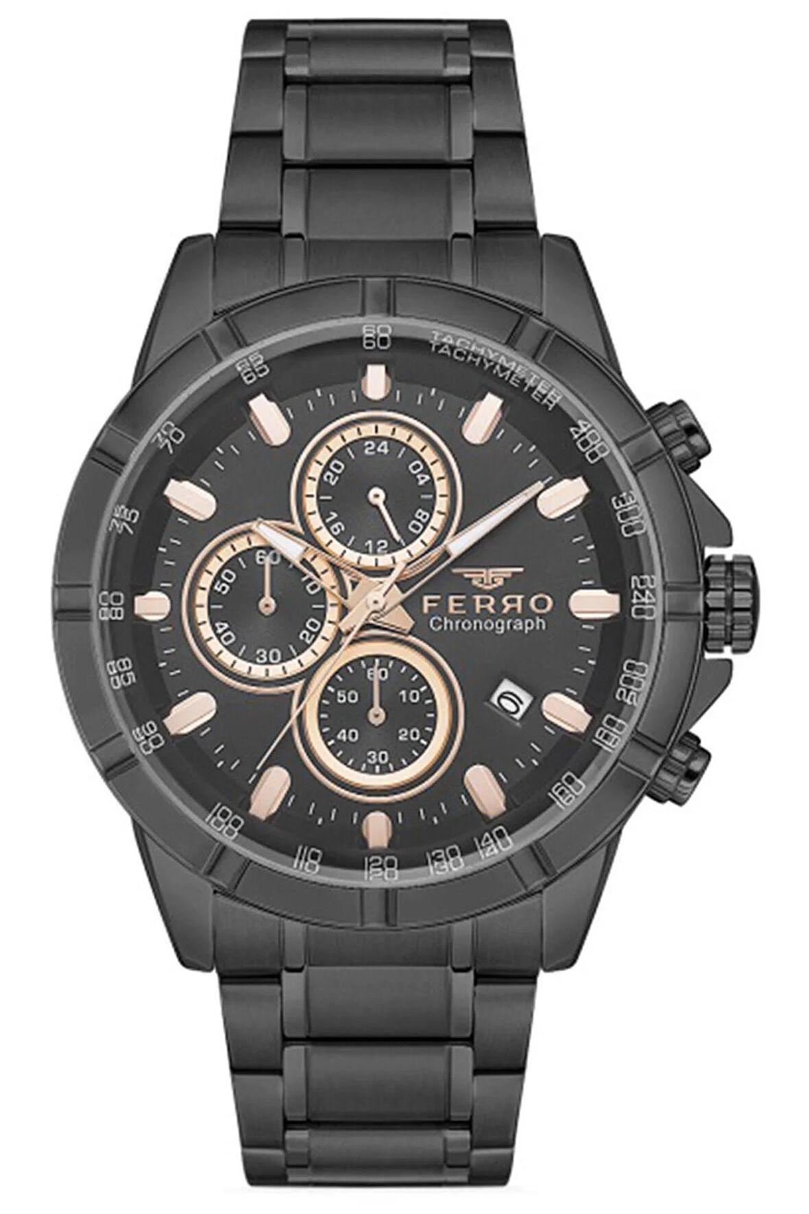 Erkek Çelik Kordon Kol Saati Çelik Kasa Su Geçirmez Multi Fonksiyon Tüm Göstergeler Aktif 2 Yıl Garantili