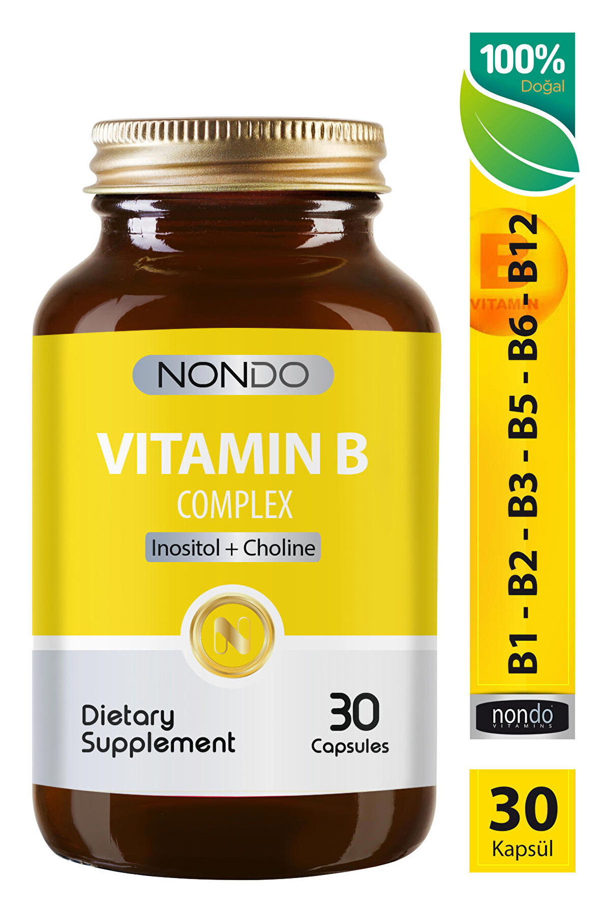 Nondo Vitamin B Complex 30 Kapsül