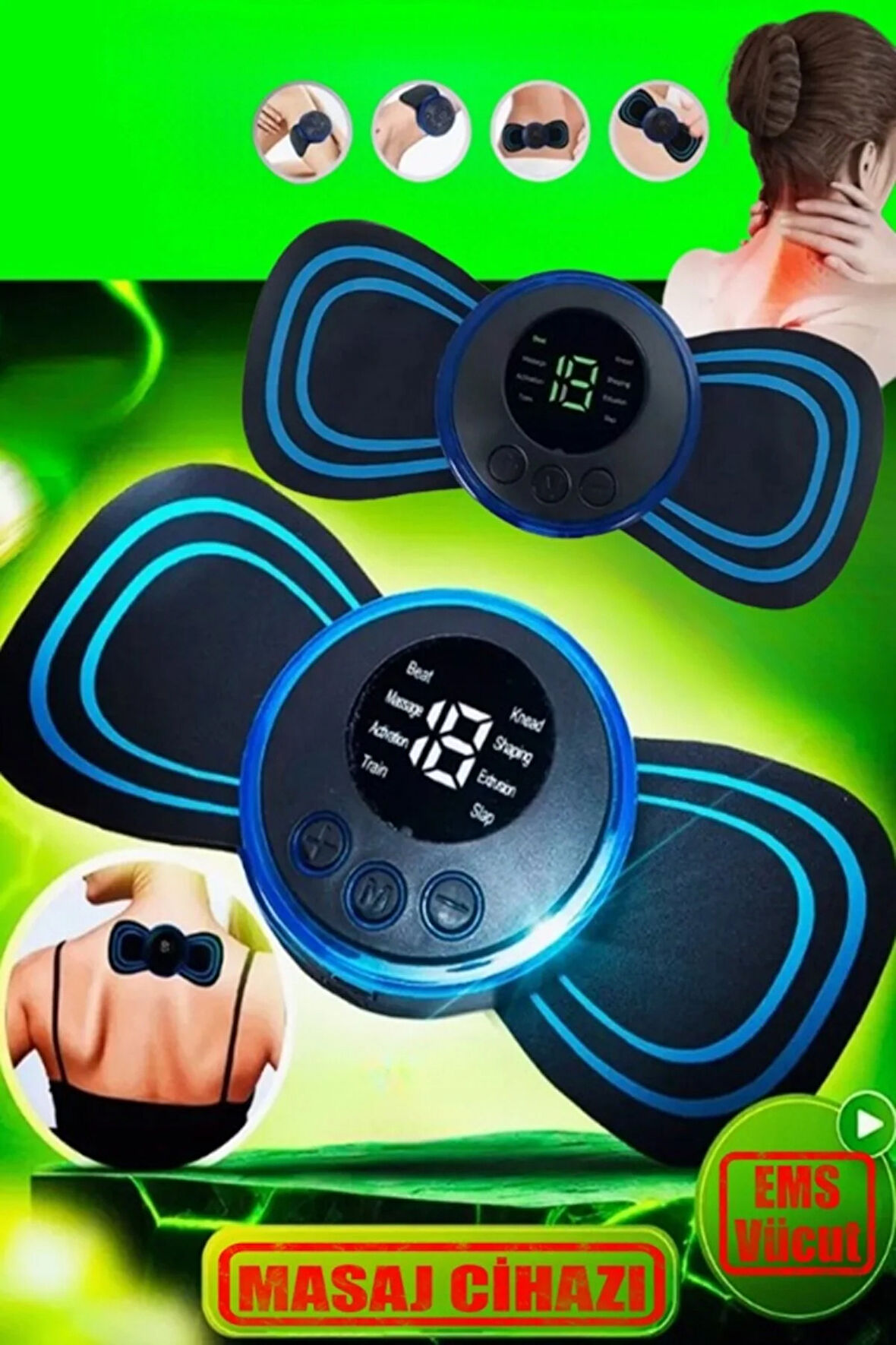 Fitness Masaj Aleti Titreşimli Kelebek Masaj Aleti Ems Masaj Fizik Masaj Aleti