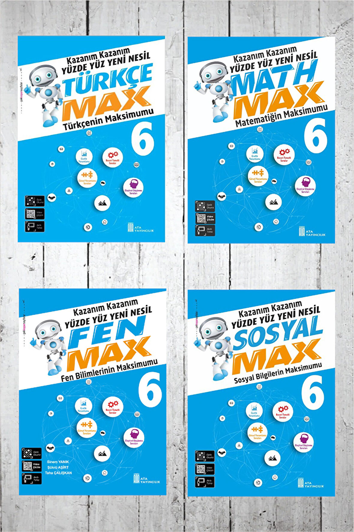 Ata 6.Sınıf Türkçe-Matematik-Fen Bilimleri-Sosyal Bilgiler Max Seti