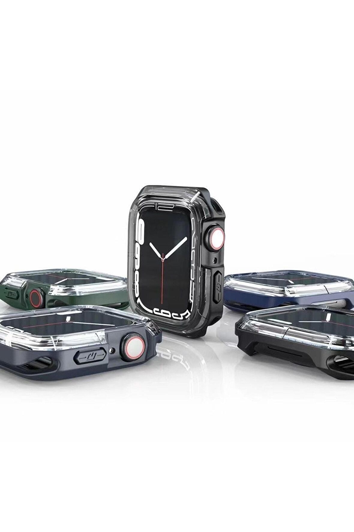 Watch Seri 7 45mm Uyumlu Kasa Koruyucu 360 Tam Koruma Silikon