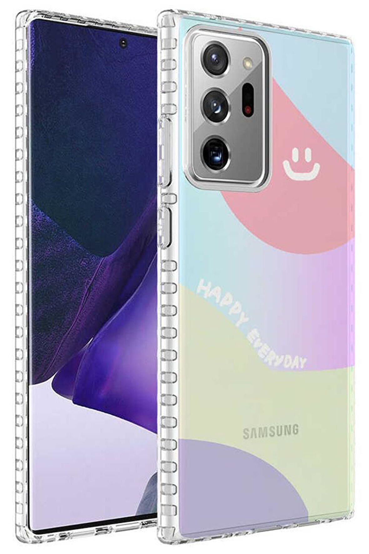  Note 20 Ultra Airbag Kenarlı Renkli Desenli Elegans Silikon