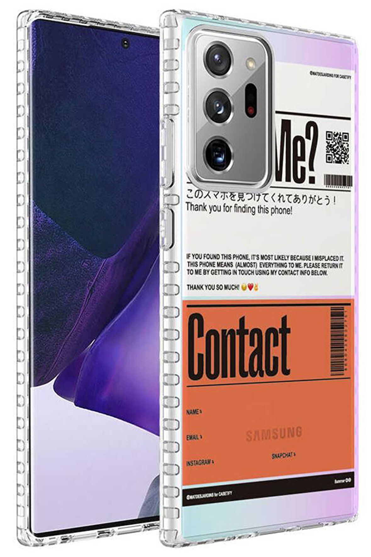  Note 20 Ultra Airbag Kenarlı Renkli Desenli Elegans Silikon