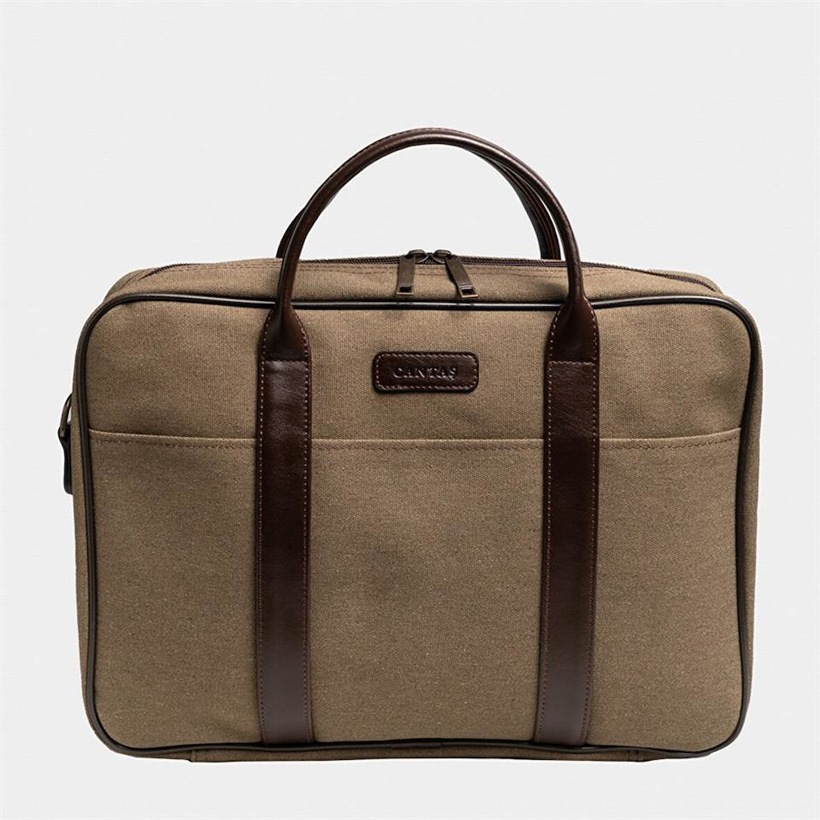 Retro Kanvas 40X29 Evrak ve Laptop Çantası 15 İnç Haki