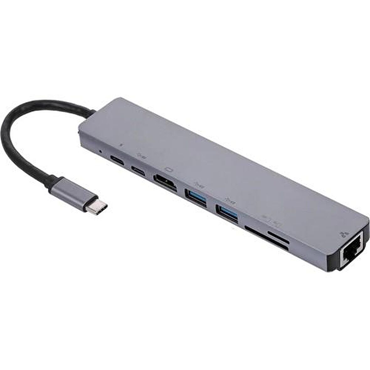 Pamir 8 Port AD4K -Usb 3.0-Typc-C Kart Okuyucu