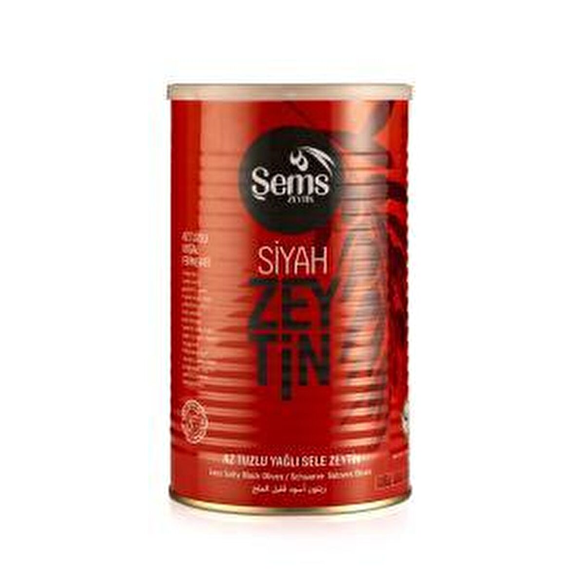 Şems Yağlı Siyah Sele Zeytin 900 Gr 291-320 Kalibre 