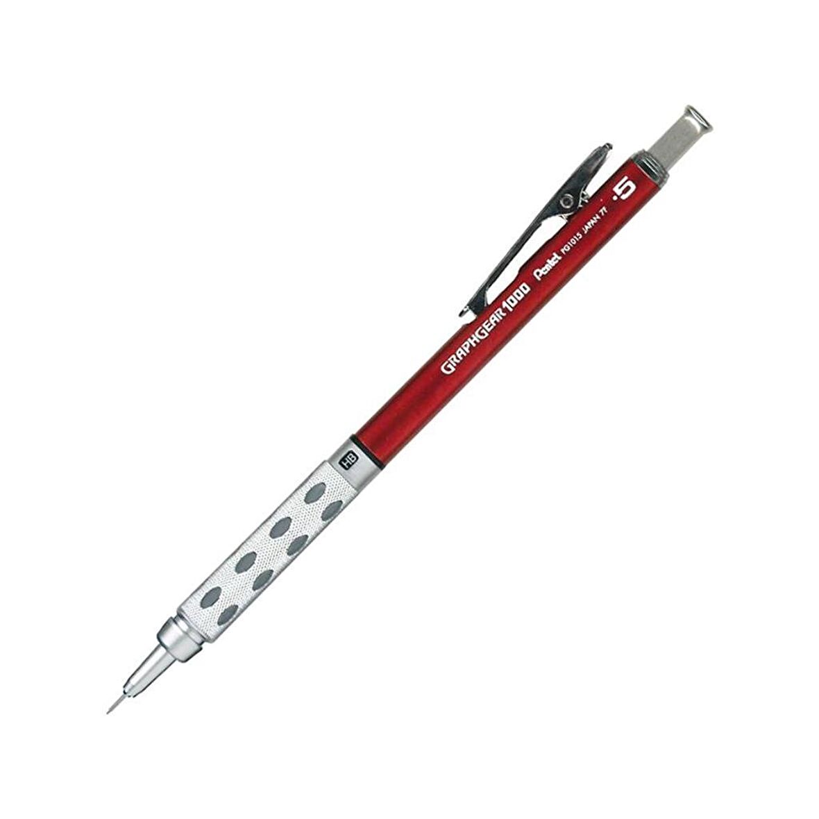 Pentel Graphgear 1000 0.5 mm Mekanik Kurşun Kalem Kırmızı PG1015C-BX