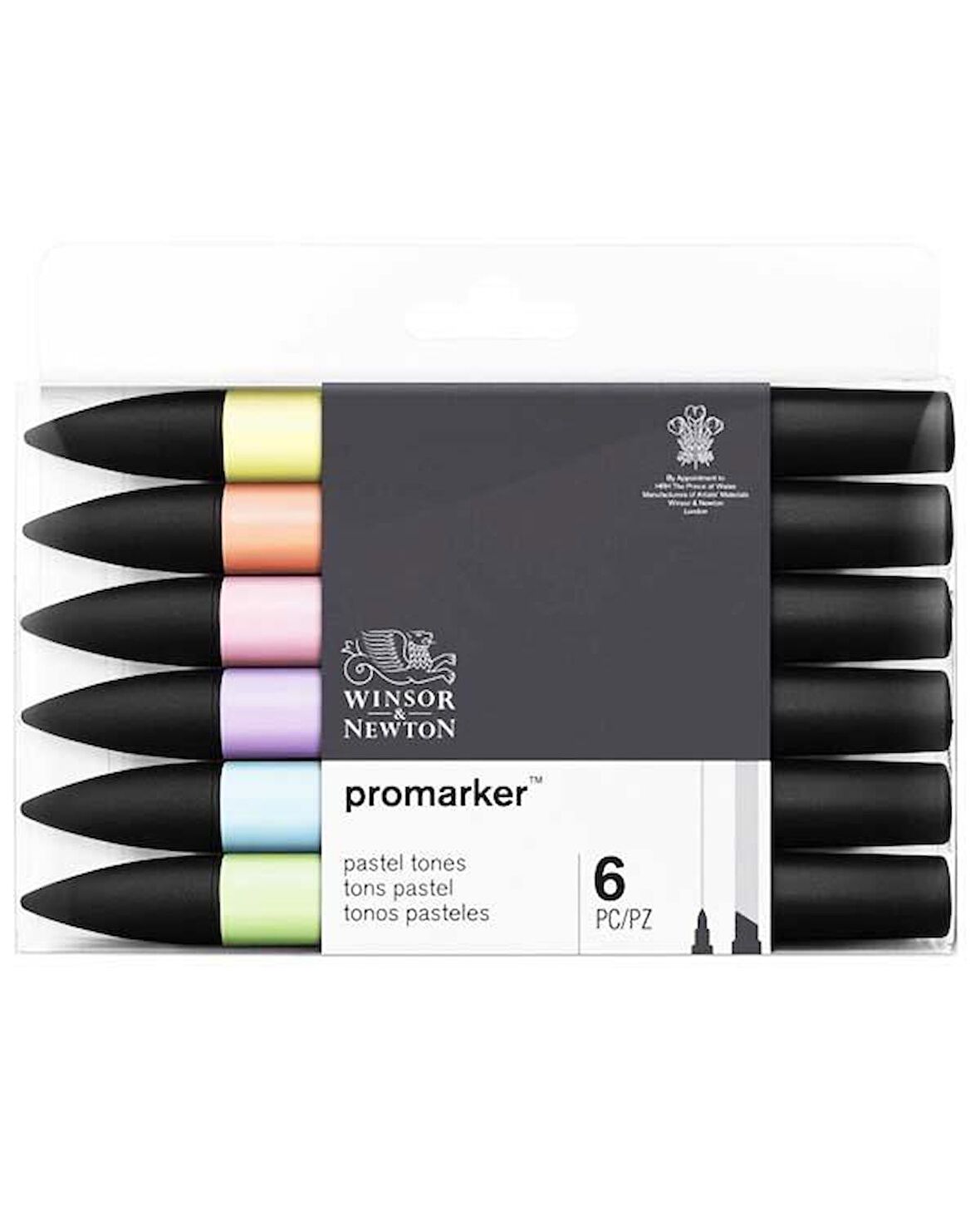 Winsor-Newton Promarker 6’lı Pastel Tonlar Kalem Seti 1133