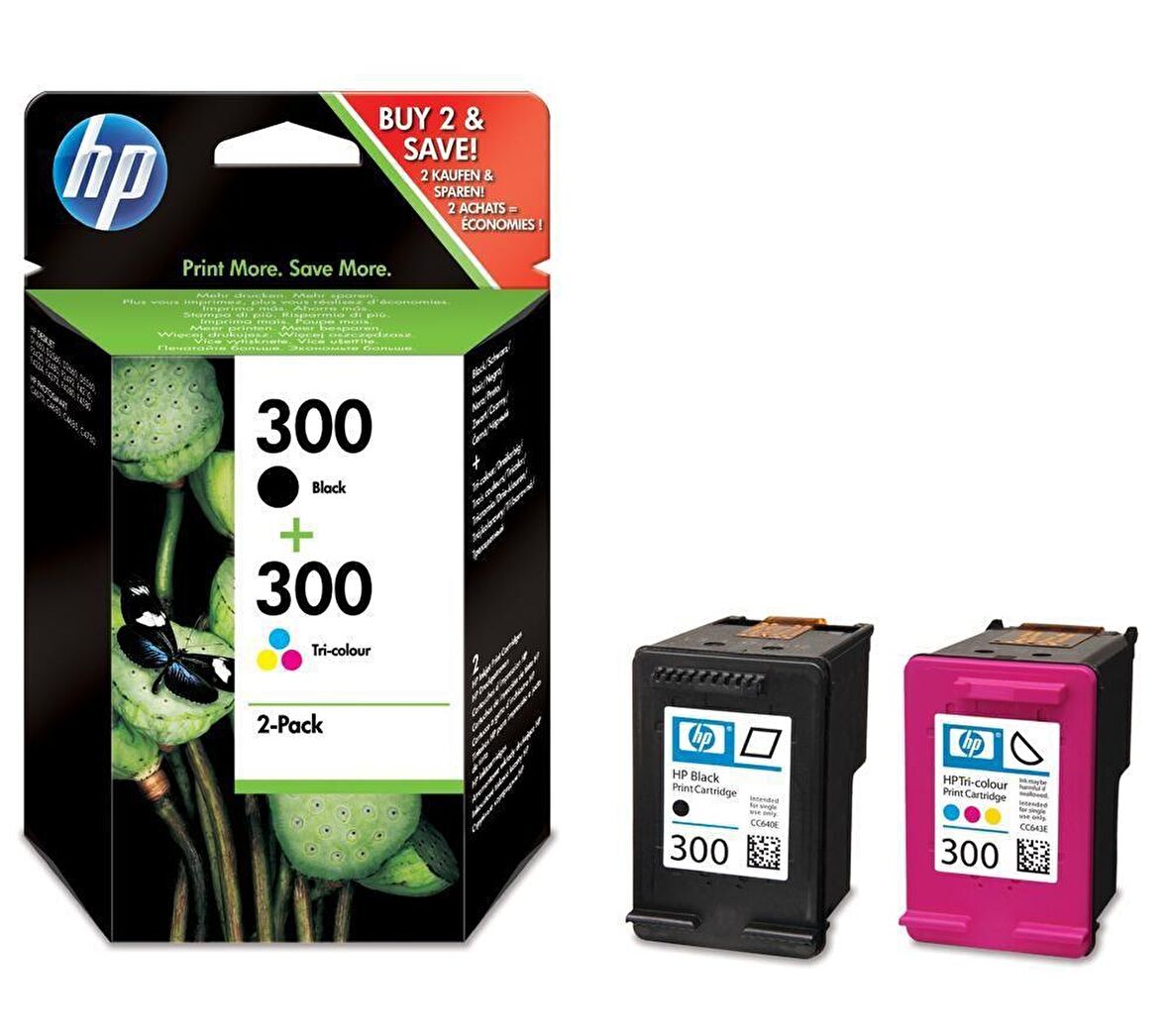 HP 300 Black-Color Siyah-Renkli Multi Paket CN637E