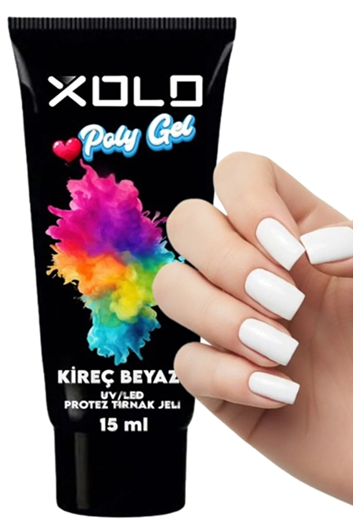 Kireç Beyazı Polygel Protez Tırnak Polijel Poly Gel 15 ML