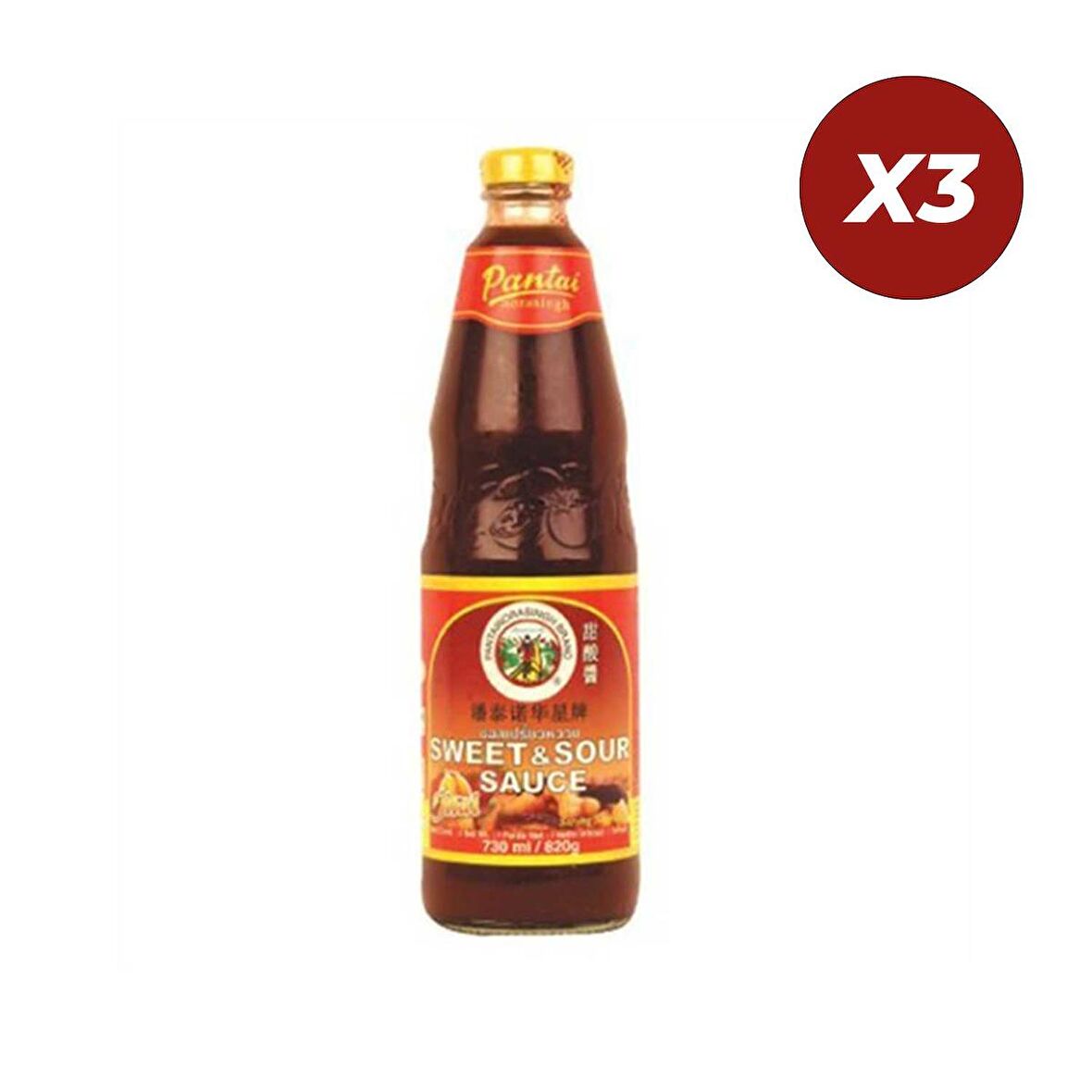 Pantai Sweet Sour Sauce Tatlı Ekşi Sos 730 Ml 820 Gr 3 Adet