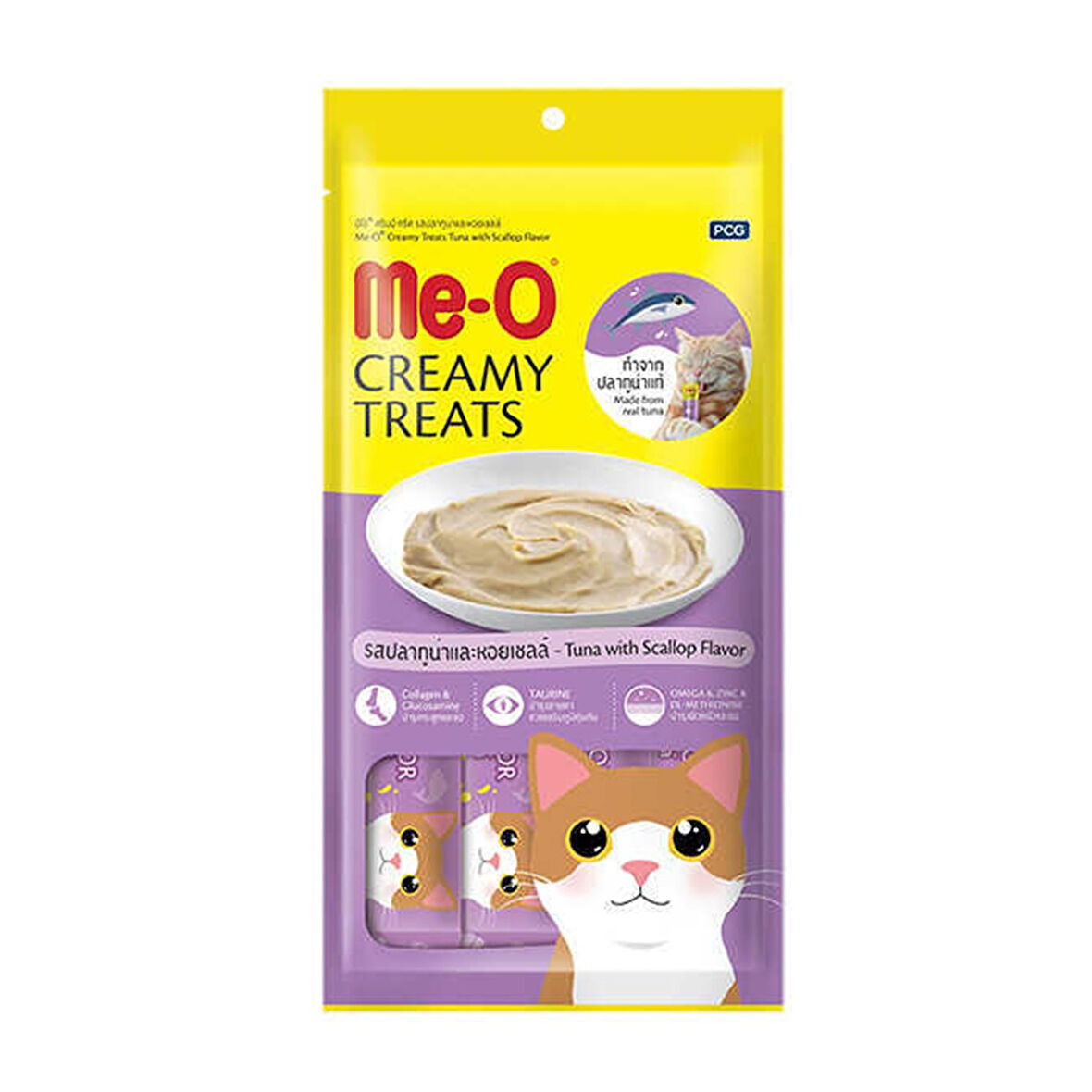 Me-O CREAMY DENİZ TARAĞI &TON BALIĞI KEDİ ÖDÜLÜ 12x15GR