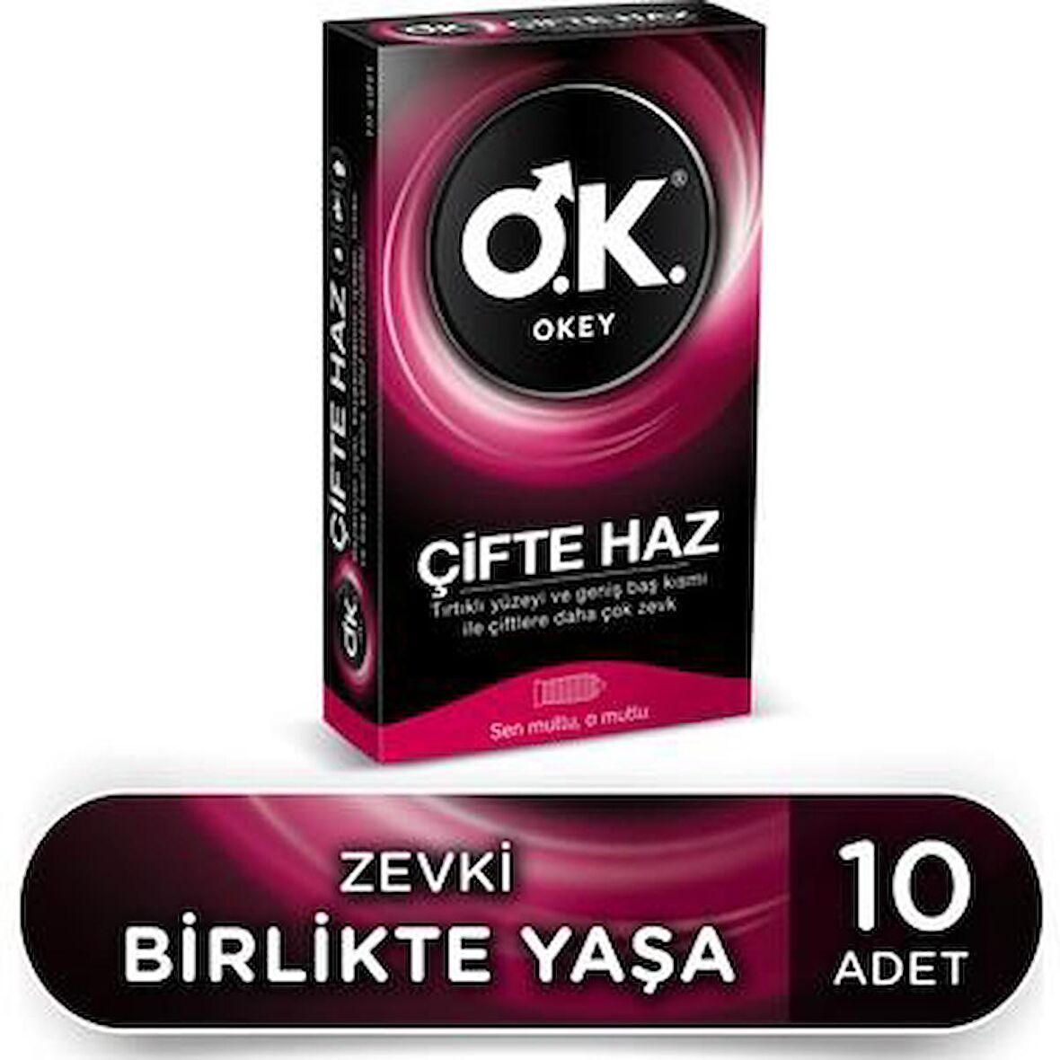 Okey Çifte Haz Prezervatif 10 Adet