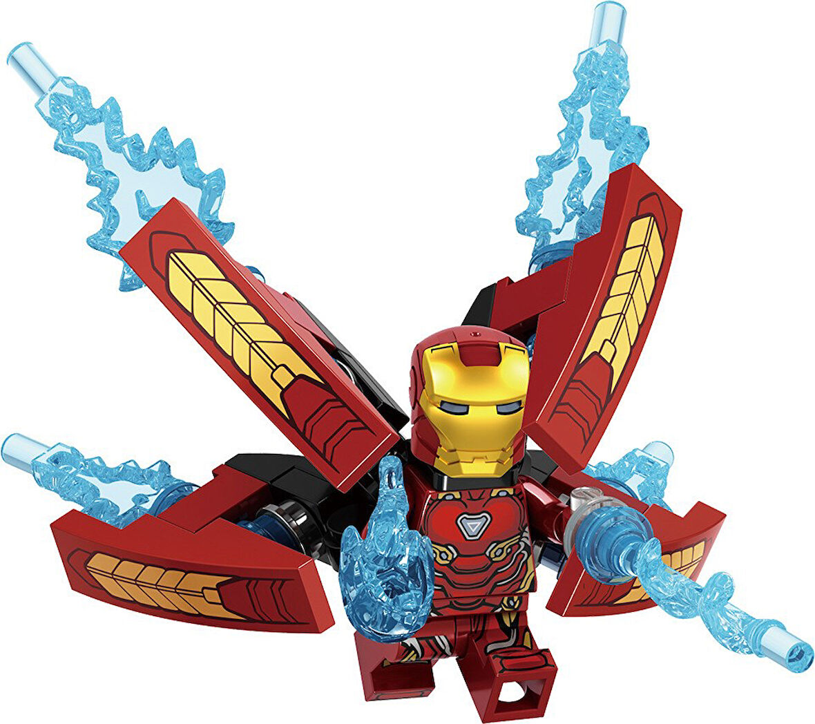 +Ahşap Super Heroes infinity war mini figür iron man nano armor X-095