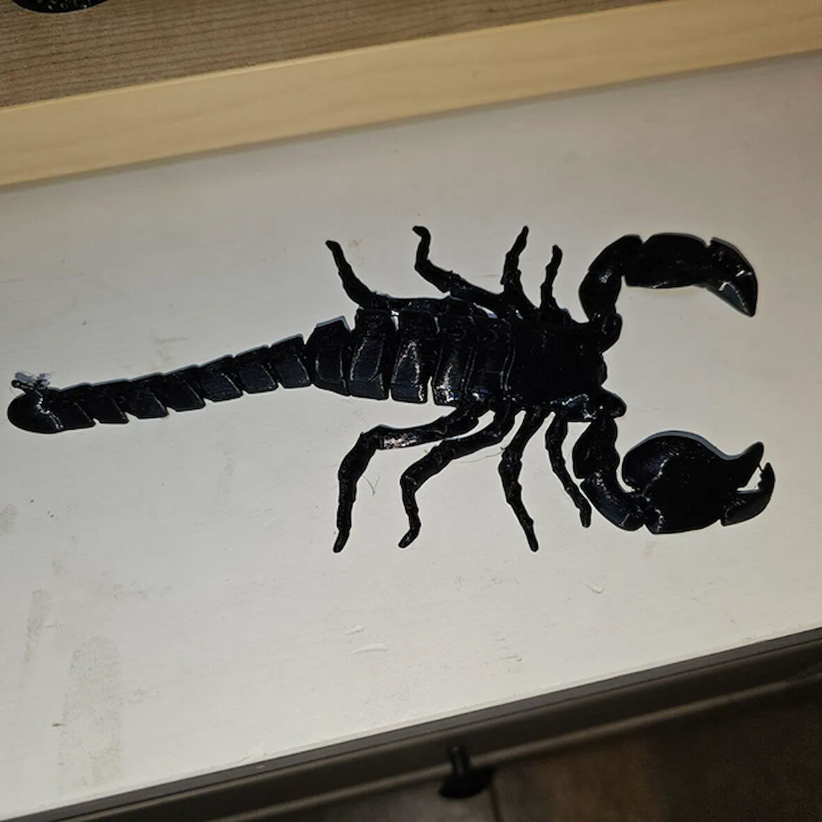 12CM Ufak Hareketli Akrep PLA Doğal Malzeme MD3 Siyah Renk