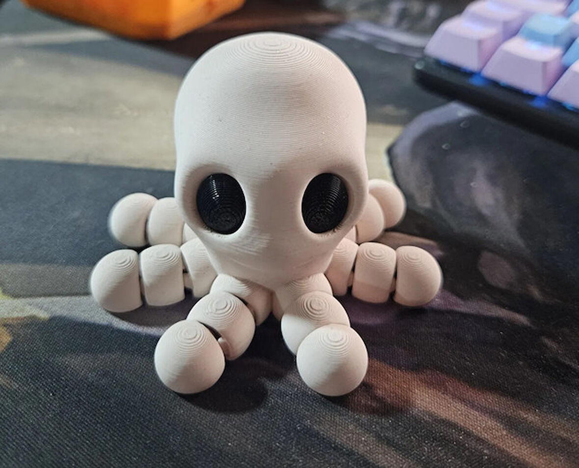 12CM Ufak Hareketli Örümcek Balığı PLA Doğal Malzeme MD1