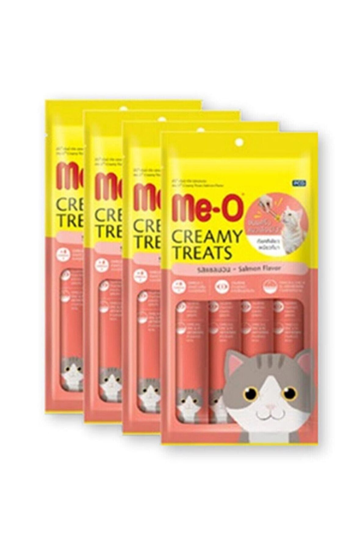Creamy Treats Somonlu Kedi Kreması Ödülü 60gr X 4 Paket Eksprespet