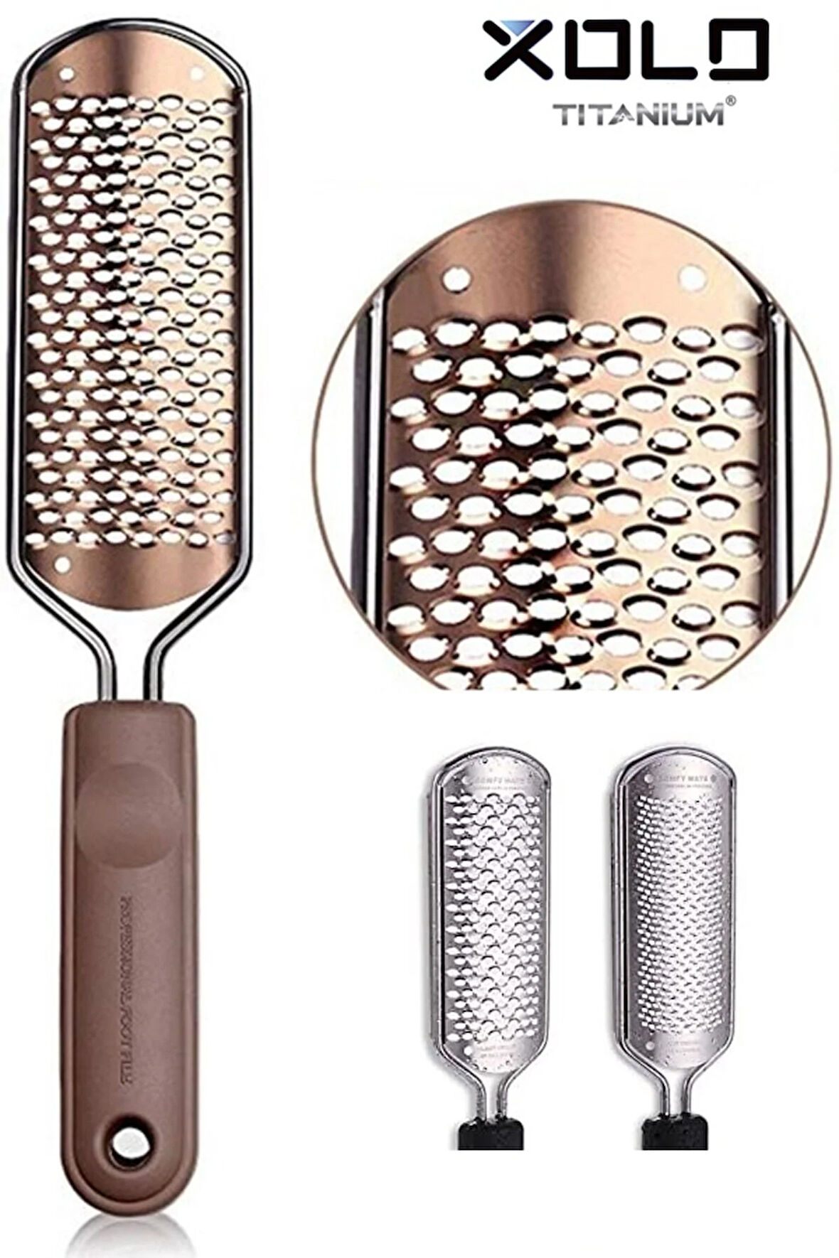 Ayak Tabanı Bakım Törpüsü Topuk Nasır Temizleme Rendesi Inox Çelik Paslanmaz XL72