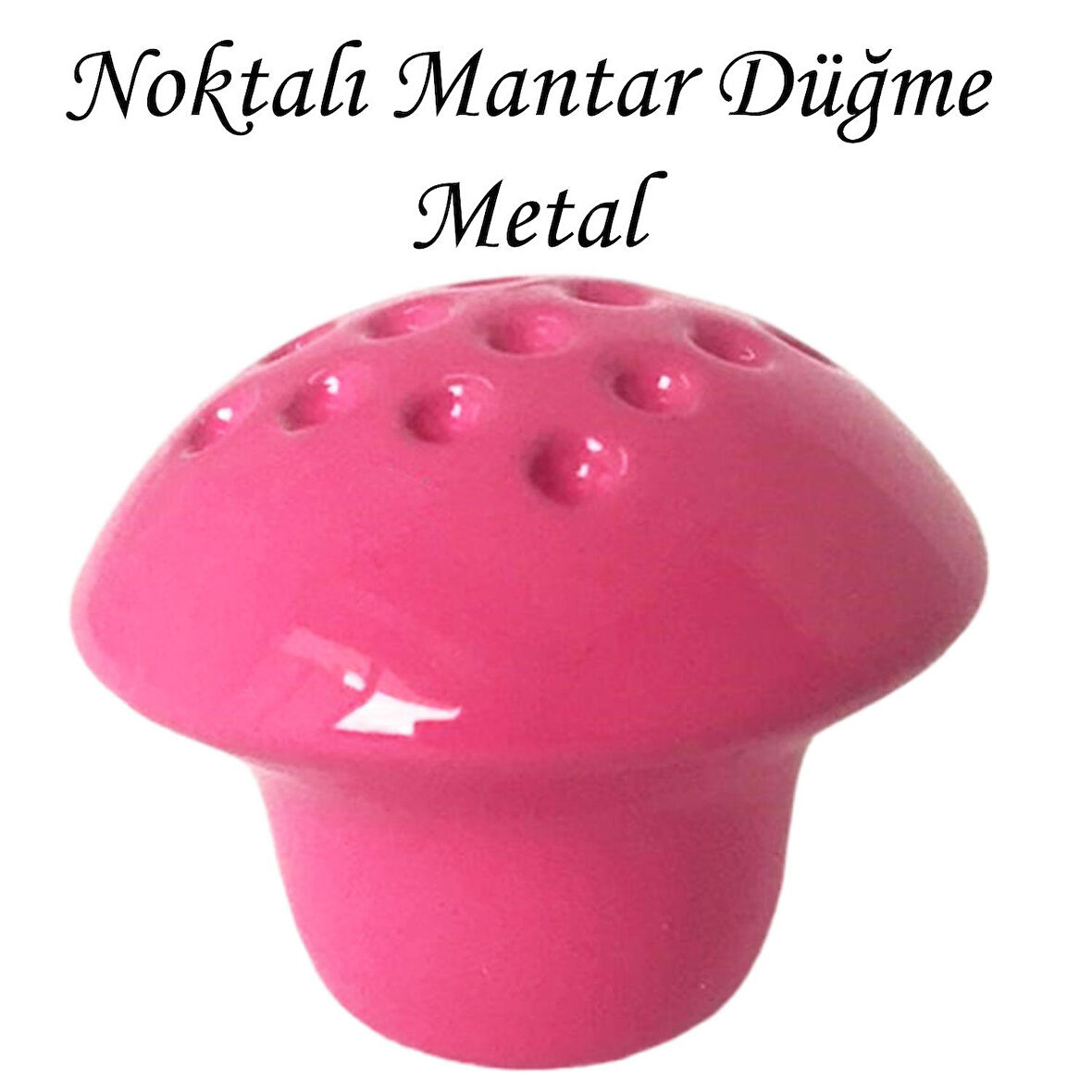 Pembe Noktalı Mantar Düğme Kulp Çocuk Bebek Mobilya Çekmece Dolap Kapak Kulbu Metal Kulp Aksesuarları Vidalı