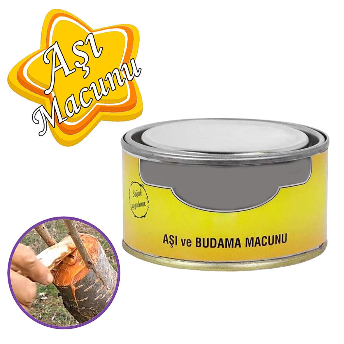 Aşı Macunu Soğuk Uygulanan Budama Macunu Metal Kutuda 250 Gr