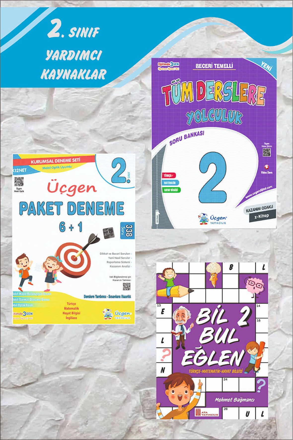 Üçgen 2.Sınıf Beceri Temelli Tüm Derslere Yolculuk + Paket Deneme 6+1 -2024