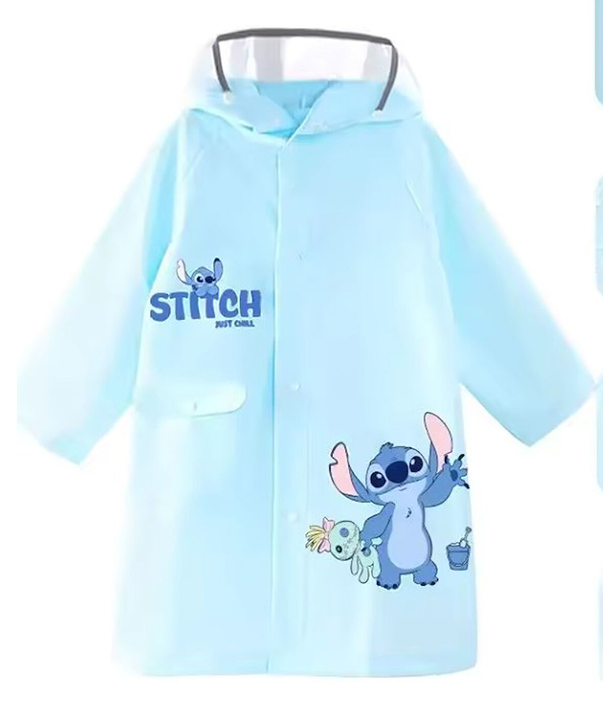 Petityu Stitch Su Geçirmez Şirin Yağmurluk